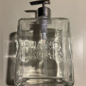 Clear Glass Hand Soap Dispenser